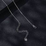 925 Sterling Silver Plated Platinum 5.0mm Moissanite Necklace for Women