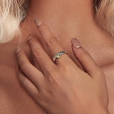 925 Sterling Silver Pavé Setting CZ Ring 2.6-4.3mm Width for Women