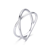 925 Sterling Silver Plated Platinum Ring Size 5.0 for Women