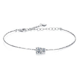 925 Sterling Silver 0.2 Carat Genuine Moissanite Bracelet for Women