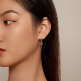 925 Sterling Silver Earrings 25*8mm for Women