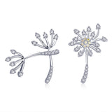 925 Sterling Silver Jewelry Set with Pavé Setting CZ, 2.0*1.4cm