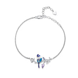 925 Sterling Silver Enamel Bracelet with Pavé Setting CZ