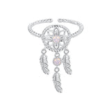 925 Sterling Silver Nano Opal Stone Ring for Women