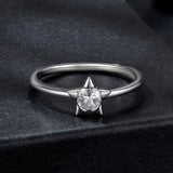925 Sterling Silver 0.30 Carat Moissanite Ring Size 8