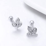 925 Sterling Silver Oxidized Pavé Setting CZ Earrings