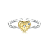 925 Sterling Silver Plated White Gold Pavé Setting CZ Ring for Women