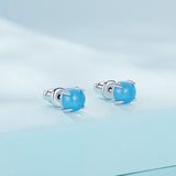 925 Sterling Silver Opal Earrings for Women
