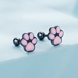 925 Sterling Silver Enamel Black Gold Plated Earrings for Women