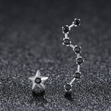 925 Sterling Silver Earrings with Pavé Setting CZ - 2.3cm Height