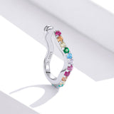925 Sterling Silver Earrings with Pavé Set CZ, 1.6cm Length, 1.2cm Thickness, Women