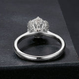 925 Sterling Silver Moissanite Ring 1ct Size 6 White Gold Plated for Women