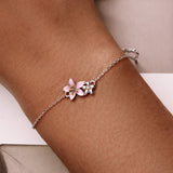 S925 Sterling Silver Adjustable Flower Bracelet for Women