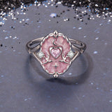 925 Sterling Silver Pendant 0.15cm Enamel CZ Ring for Women