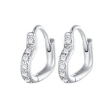 925 Sterling Silver Earrings with Pavé Setting CZ for Women