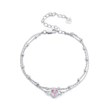 S925 Sterling Silver Pavé CZ Plated Bracelet for Women