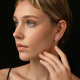 925 Sterling Silver 0.50 Carat Moissanite Earrings for Women