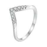 S925 Sterling Silver Moissanite 1.7mm Ring for Women - Size 6