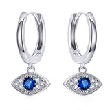 S925 Platinum Plated Pavé Setting CZ Earrings - 1.9*1cm - Women's Jewelry
