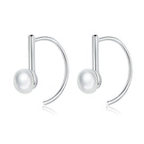 925 Sterling Silver Earrings in Rose Gold with Beads for Women