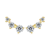 925 Sterling Silver Earrings with Pavé Setting CZ | Size 0.6*1.45cm for Women