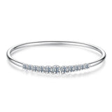 925 Sterling Silver & Moissanite White Gold Plated Bracelet with 0.5cm Moissanite for Women
