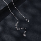 925 Sterling Silver Moissanite Necklace with CZ, 400mm Length, 15x10mm Pendant for Women