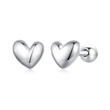 925 Sterling Silver Plated Platinum 5mm Earrings for Women