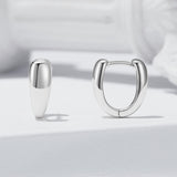 925 Sterling Silver Oxidized Earrings 12x5mm for Women