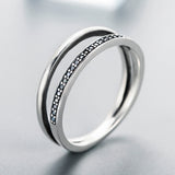 925 Sterling Silver 0.6CM Width Ring Size 6 for Women