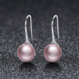 925 Sterling Silver Oxidized Pearl Earrings for Women