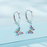 925 Sterling Silver Earrings with Pavé Setting CZ, 2.3*0.95cm, for Women