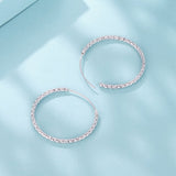 925 Sterling Silver Earrings Hoops 2.5 cm for Women