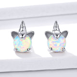 S925 Sterling Silver Earrings with Translucent Opal