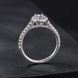 925 Sterling Silver Moissanite 0.5 Carat Ring for Women - Size 6