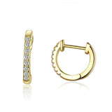 925 Sterling Silver 1.3cm Pavé Set CZ Earrings