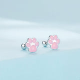 925 Sterling Silver Enamel Black Gold Plated Earrings for Women
