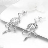 925 Sterling Silver Oxidized Pavé Setting CZ Earrings
