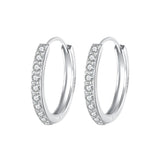 925 Sterling Silver Pavé Setting Gold Plated Earrings for Women