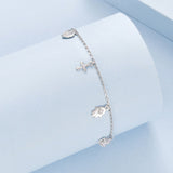 925 Sterling Silver Bracelet with Plated White Gold and Pavé Setting CZ