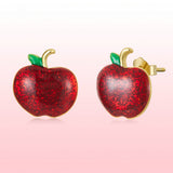 925 Sterling Silver Enamel Plated Gold Earrings