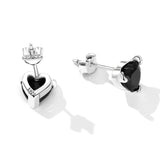 925 Sterling Silver Oxidized CZ Earrings for Women