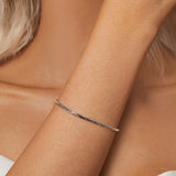 925 Sterling Silver + White Gold Plated Bracelet