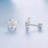 925 Sterling Silver Earrings with Pavé CZ Setting