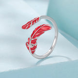 925 Sterling Silver Ring with White Gold Plating for Women - Style E