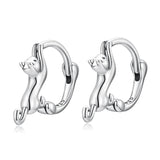 925 Sterling Silver Plated Gold Earrings Size 1.8cm for Women