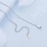 925 Sterling Silver 16mm x 10mm Platinum Plated Necklace for Unisex