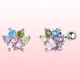 925 Sterling Silver Earrings with Pavé Setting and CZ