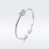 925 Sterling Silver Plated Platinum Pavé Setting CZ Ring