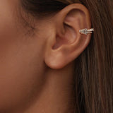 925 Sterling Silver CZ Oxidized Earrings 0.5*1.3cm for Women